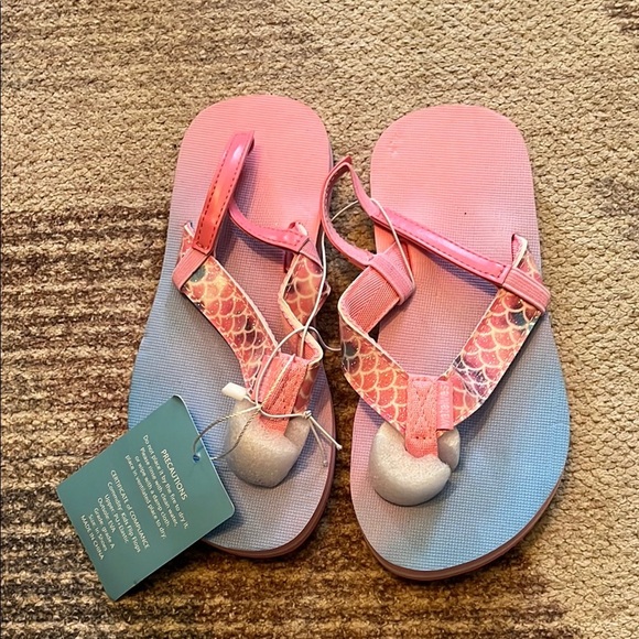 Pink and Blue Sandals with Fish Scale Design nwt - Picture 1 of 2